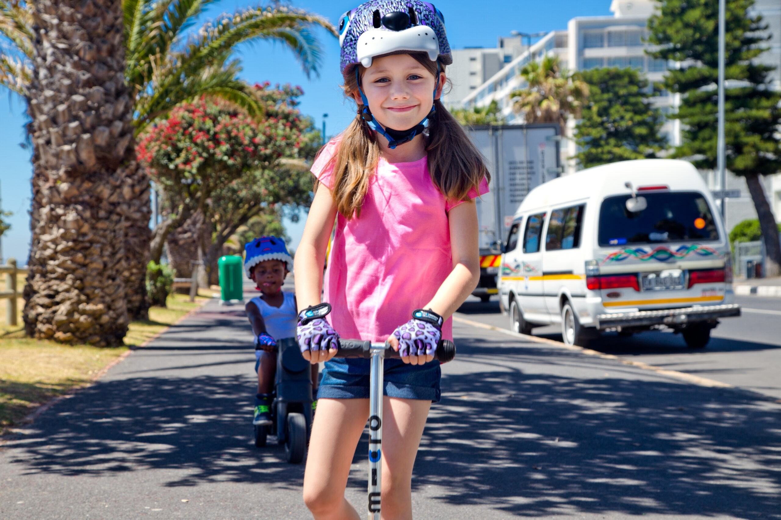 Шолом Crazy Safety Purple Leopard