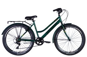 Велосипед ST 26" Discovery PRESTIGE WOMAN Vbr рама-" з багажником задн St з крилом St 2024 (зелений)