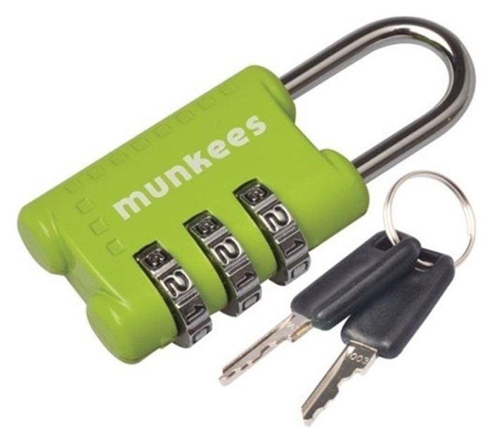 Munkees 3604 брелок-замок Combi Lock 1 lime