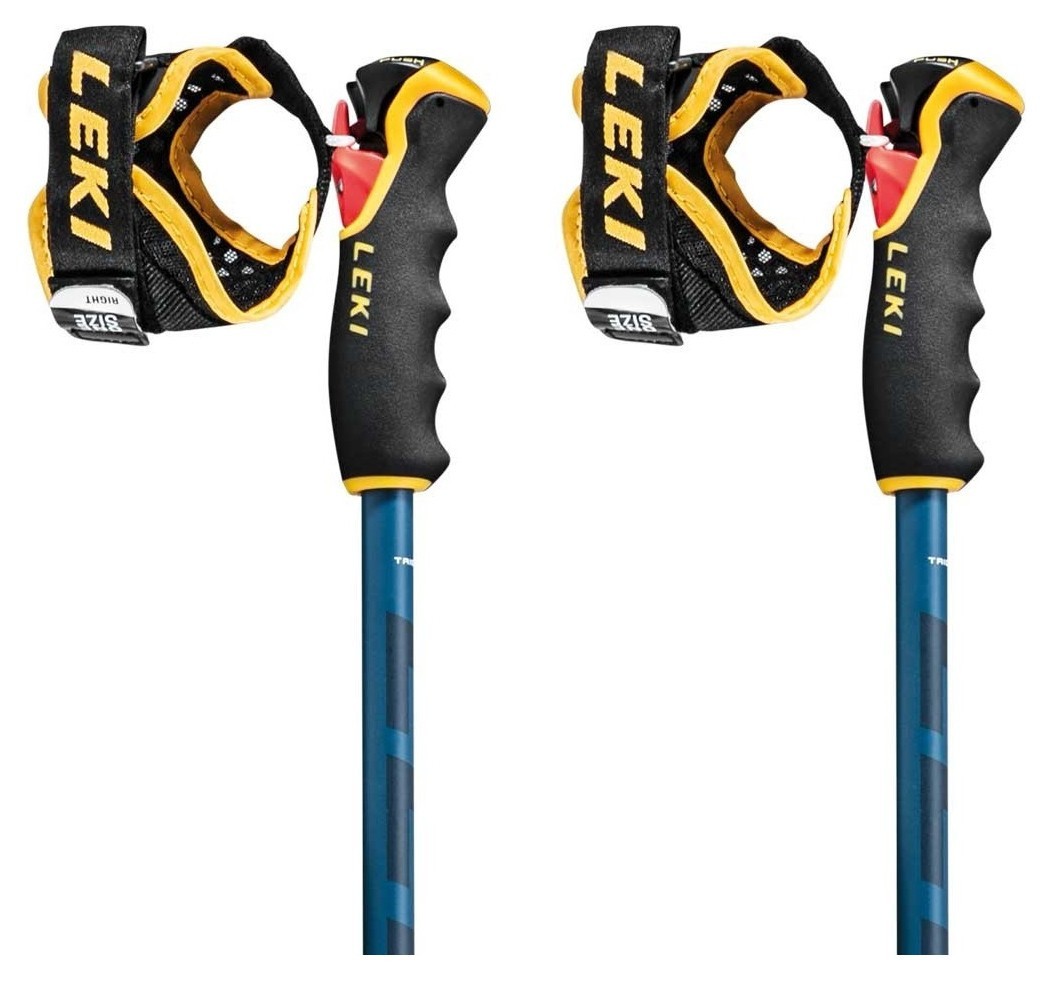 Палиці для гірських лыж Leki SPITFIRE 3D 115см Denim blue/blue/mustard yellow (65068021-WRH)