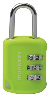 Munkees 3605 брелок-замок Combi Lock 2 lime