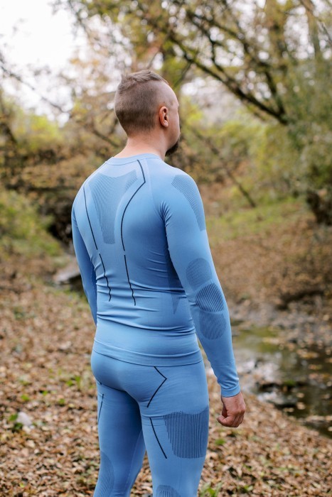 Термобілизна чоловіча Tramp Active комплект (футболка+штани) UTRUM-021-blue, 2XL