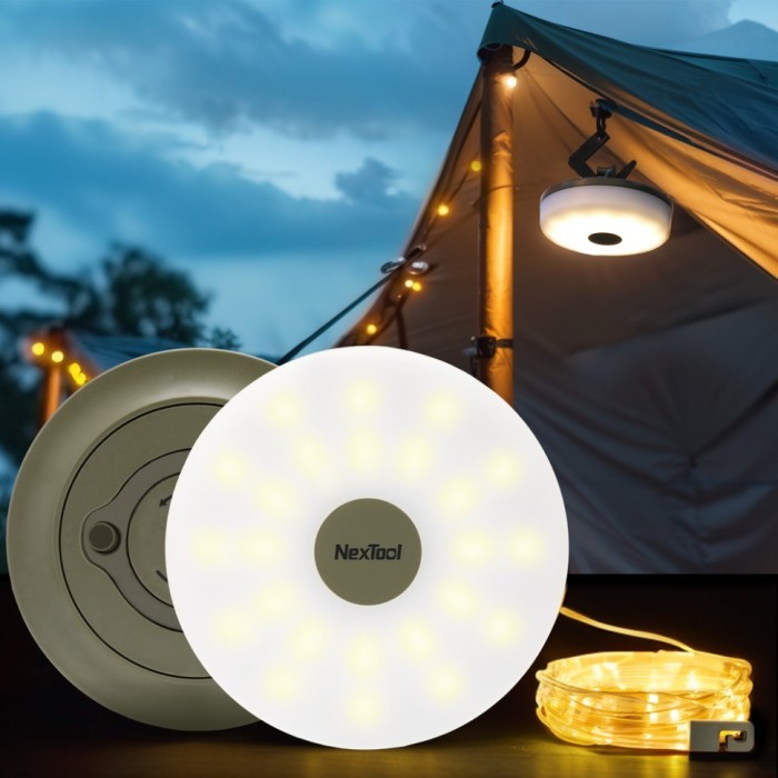 Кемпінговий ліхтар-гірлянда NexTool Milky Way - GW20, біла (20 метрів)