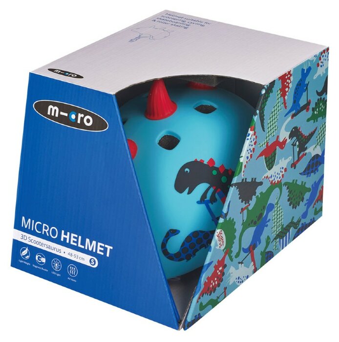 Захисний шолом MICRO -  СКУТЕРОЗАВР (48–53 cm, S, світло)
