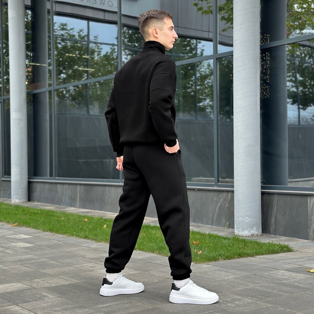 Спортивний костюм зимовий чоловічий чорний Pobedov Grand ЗИМА