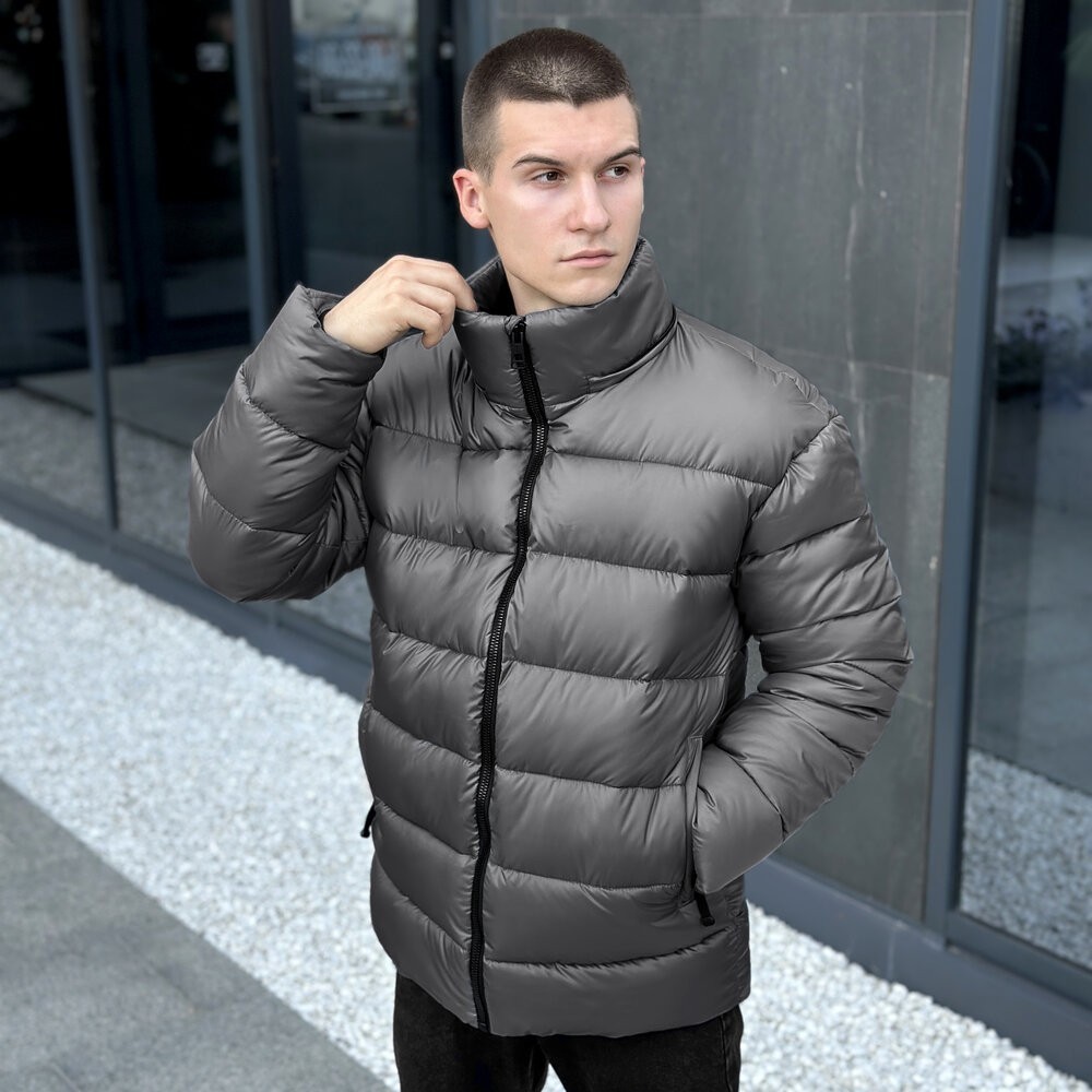 Чоловіча зимова куртка темно-сіра Pobedov Snowfall