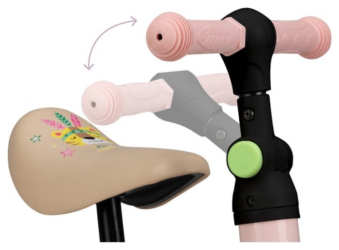 Біговел-велосипед MoMi LORIS 4 в 1 Grey-Turquoise