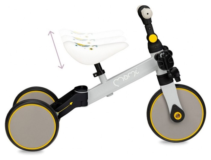 Біговел-велосипед MoMi LORIS 4 в 1 Grey-Turquoise