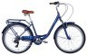 Велосипед сталь Dorozhnik LUX AM 26 Vbr тріскачка рама-17" синій з блакитним (матовий) з багажником задн St з крилом St 2024