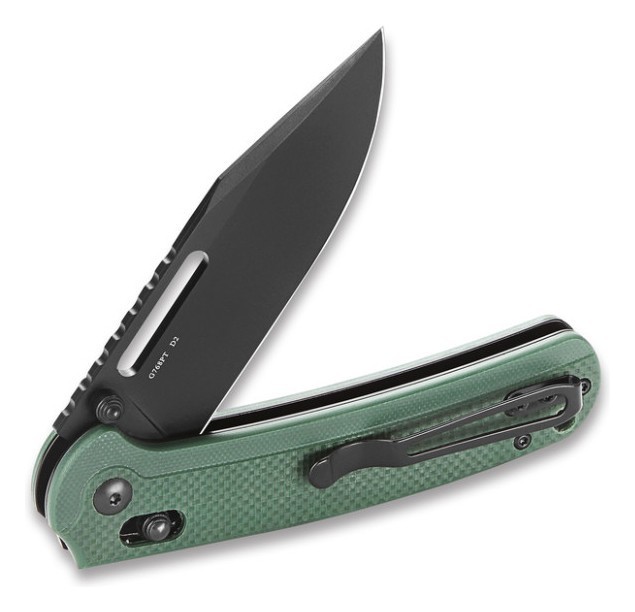 Нiж складаний Ganzo G768PT-GB синьо-зелений, чорний клинок