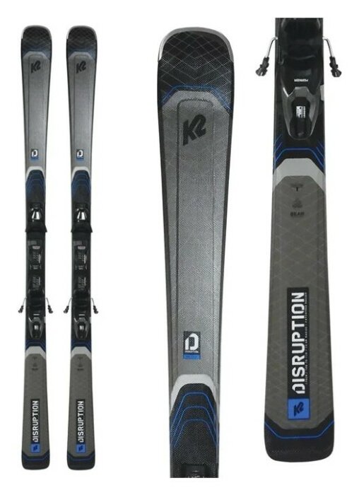 Гірськолижний комплект K2 DISRUPTION 76+M2 10 QKCLK 156см Сірий/чорний (10E0009.272.1+10E1013.172.1)