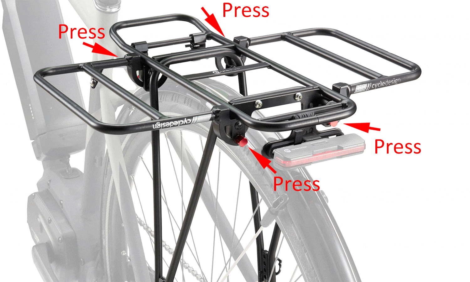 Багажник для велосипеда Cycledesign WIDE CARRY Black (CR0012)