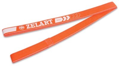 Стрічка опору HIP LOOP Zelart FI-1970-L (208x4,5см, жорсткість L), помаранчевий