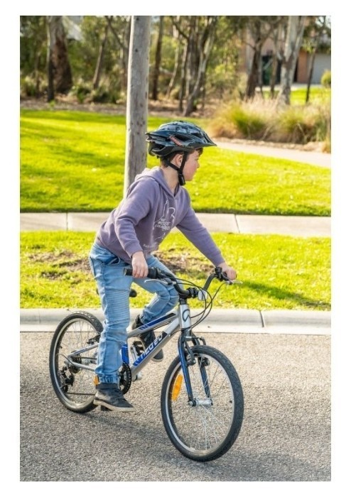 Велосипед 20" Apollo NEO 6s boys Brushed Alloy / Black / Blue Fade