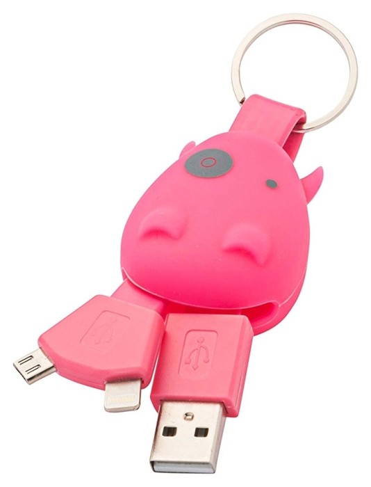 Munkees 3700 брелок-зарядка Smart Charger pink