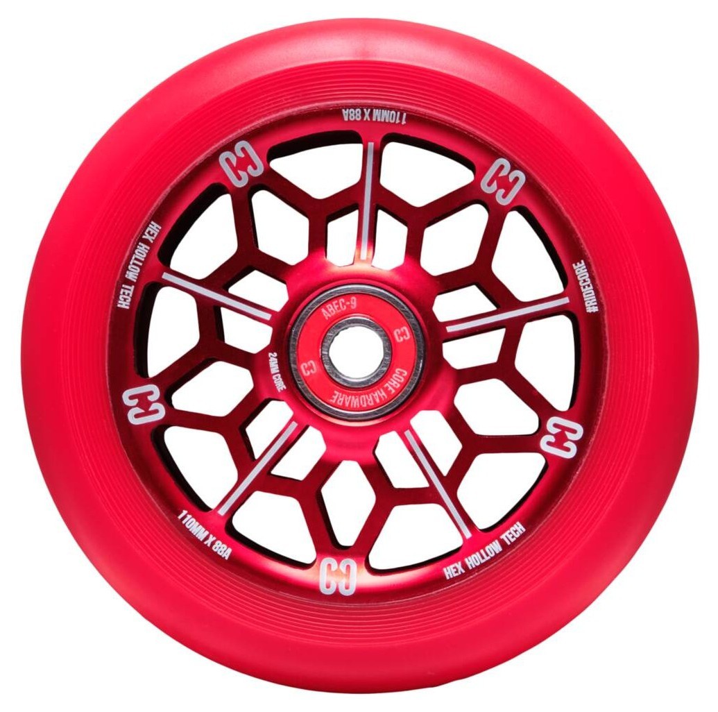 Колесо для трюкового самокату CORE Hex Hollow Pro 110mm - Red