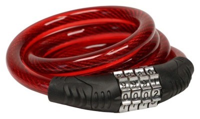 Замок тросовий кодовий VLT PJ-098 1000мм *12мм червоний AM (брендоване пакування)