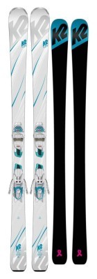 Лижі гірські комплект K2 TRUE LUV+ER3 10 COMPACT QUIKCLIK 153см White/turquoise/black (10C0405.243.1+10C1011.143.2)