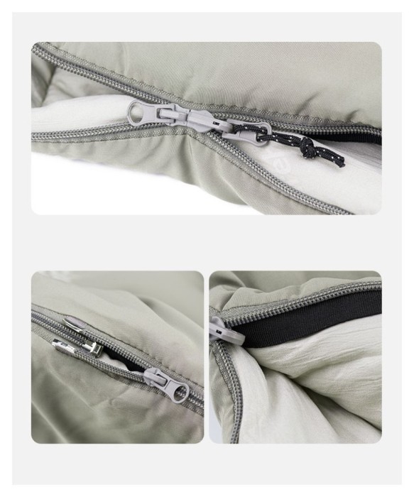 Спальний мішок з капюшоном із звичайним мішком для зберігання Naturehike M300 CNK2350WS023, сірий, лівий