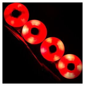 Колеса для роликів Flying Eagle Lazerwheelz-Sparkle 80 mm, сірі, світяться червоним (4 pack)