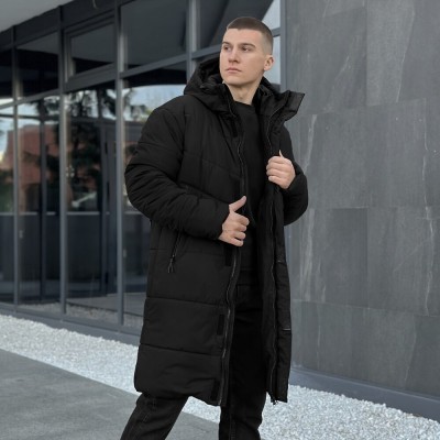 Чоловіча зимова куртка чорна Pobedov Legas