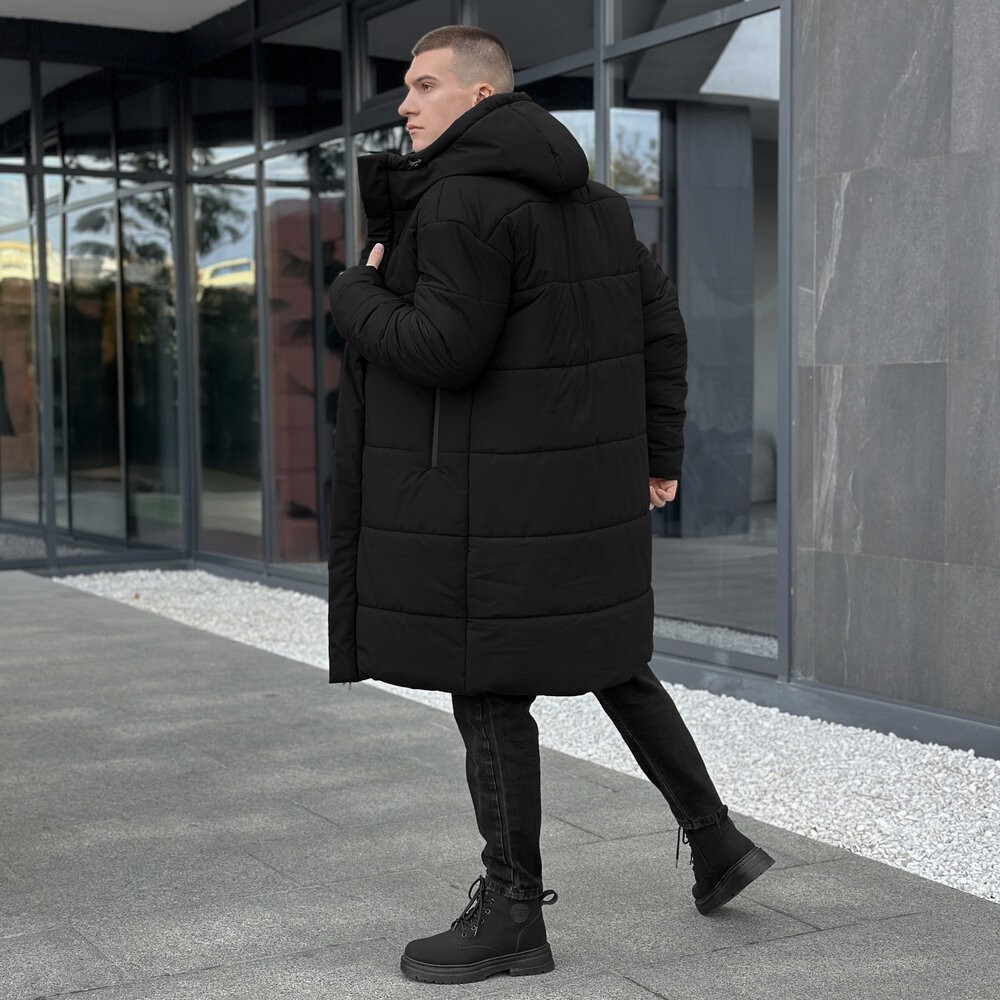 Чоловіча зимова куртка чорна Pobedov Legas