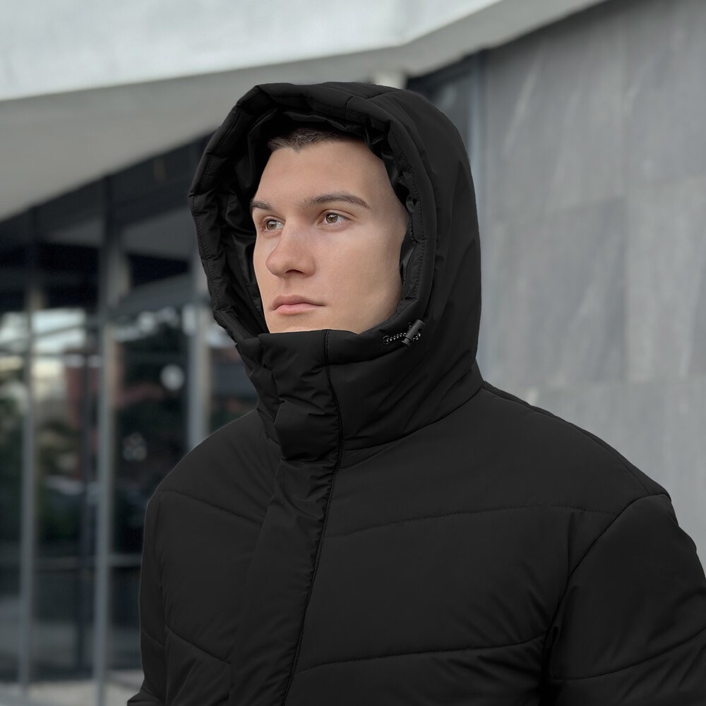 Чоловіча зимова куртка чорна Pobedov Legas