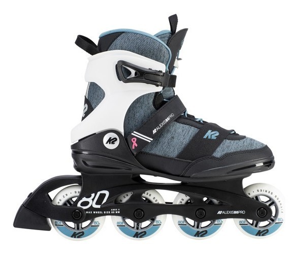 Роликові коньки для дорослих K2 ALEXIS 80 PRO W 37 (7.0US) 240мм Jeans/black (30D0772.1.1)