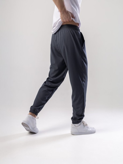 Чоловічі повсякденні джогери. Темно-сірі джогери літні з кишенями Pobedov Savaya