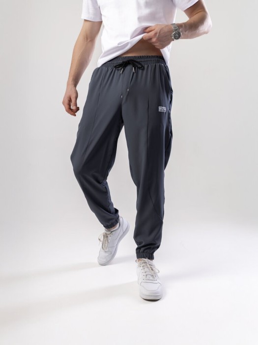 Чоловічі повсякденні джогери. Темно-сірі джогери літні з кишенями Pobedov Savaya