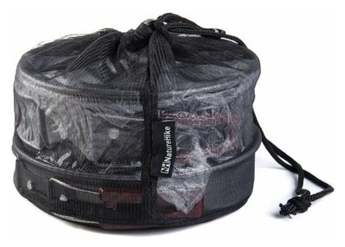 Набір посуду Naturehike 3-4 NH (2 каструлі + кришки + сковорода) carbon (NH15T203-G)