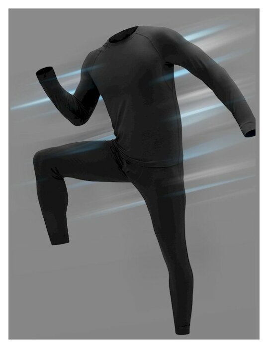 Комплект термобілизни чоловічої Naturehike NH22NY001, демісезон, розмір XXL, чорний