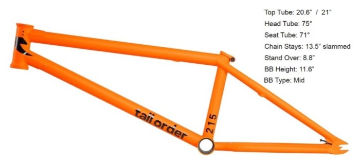 Рама Tall Order 215 V3 Frame - матова помаранчева (Matt Orange) 20.6"