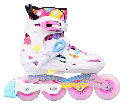 Дитячі розсувні ролики Flying Eagle ND Nadia біло-рожеві