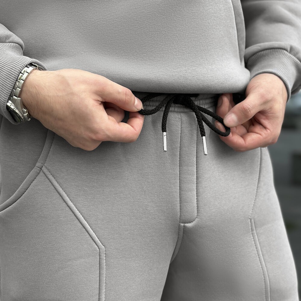 Сталевий спортивний костюм для чоловіків. Комплект осінь зима Pobedov Grand ЗИМА