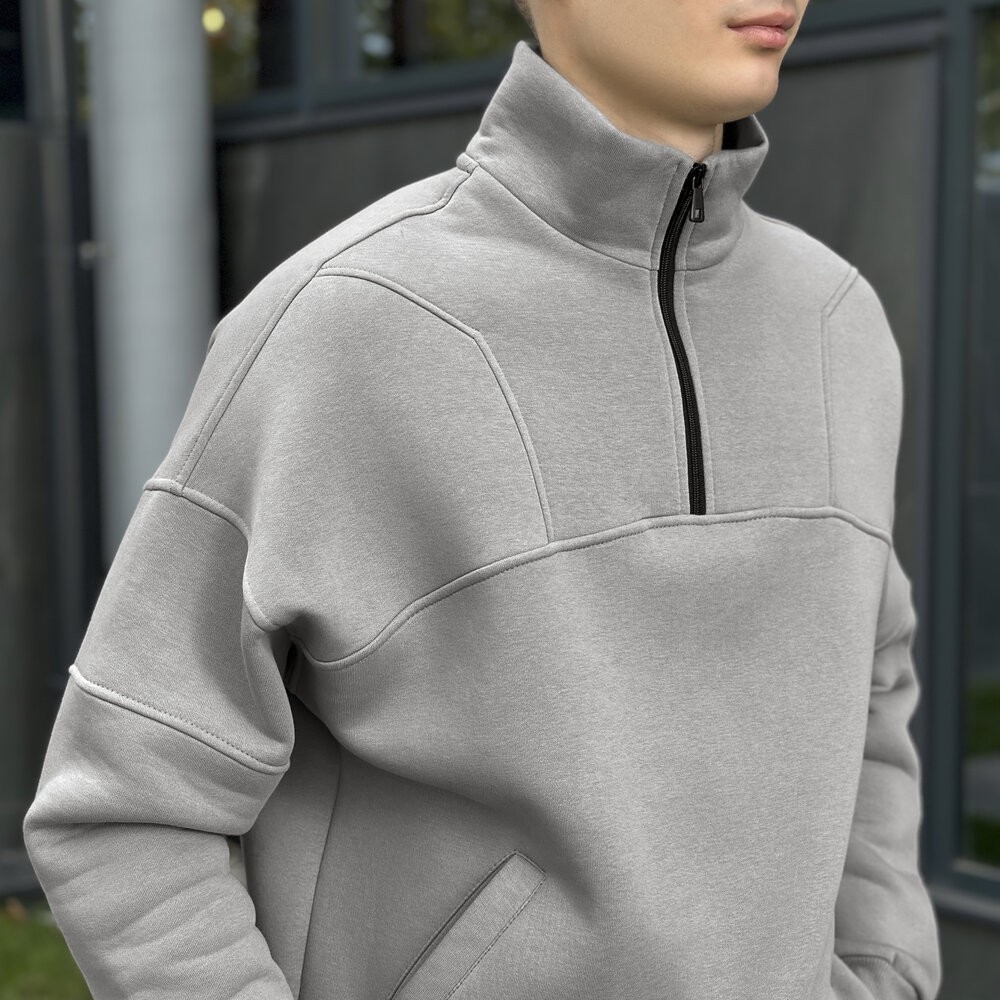 Сталевий спортивний костюм для чоловіків. Комплект осінь зима Pobedov Grand ЗИМА