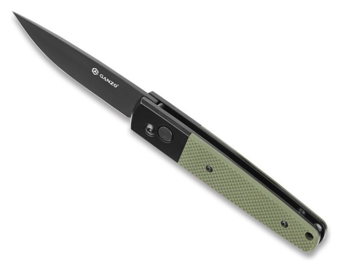 Ніж складаний Ganzo G721B-GR зелений, чорний клинок