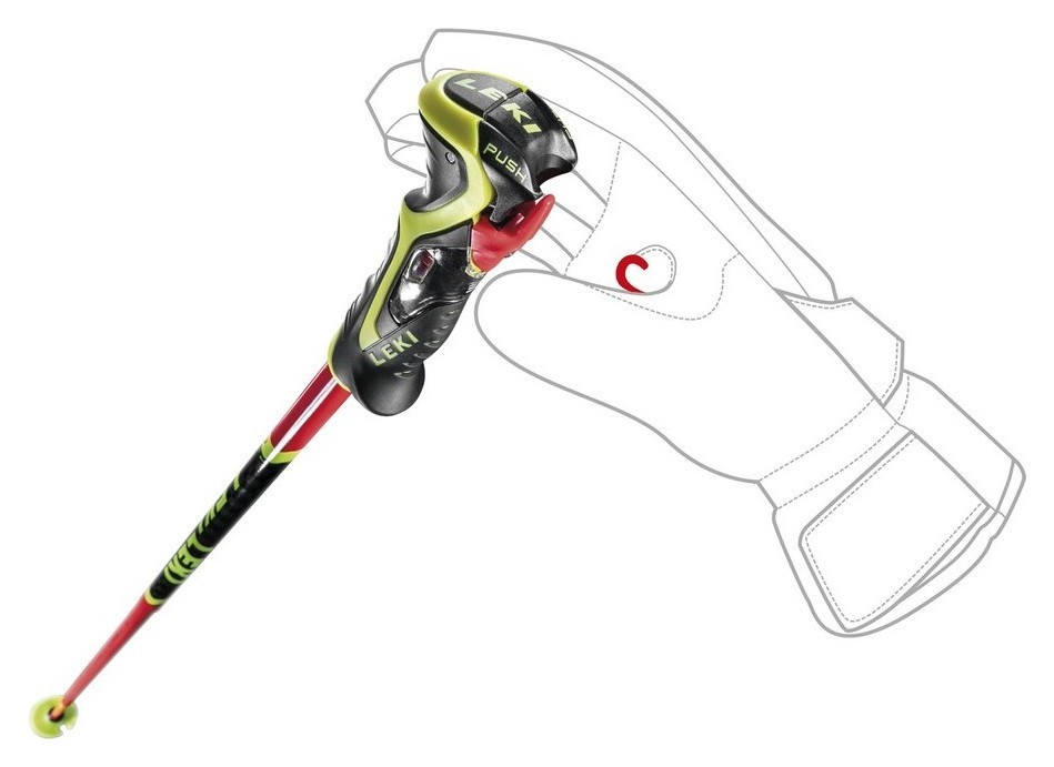 Палиці для гірських лыж Leki WCR TBS SL 3D 115см Fluorescent red/black/neon yellow (65067751-WRH)