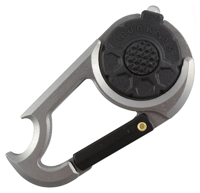 Munkees 1089 брелок-фонарик Carabiner LED with Bottle Opener NEW grey