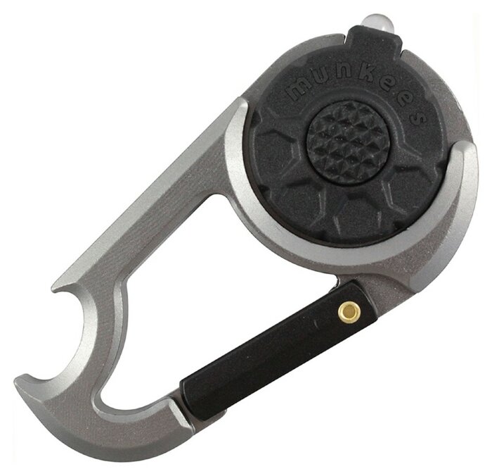 Munkees 1089 брелок-фонарик Carabiner LED with Bottle Opener NEW grey