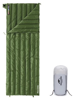 Спальний мішок з натуральним пухом Naturehike CWM295 CNK2300SD013, зелений