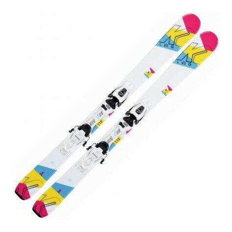 Лижі гірські дитячі (комплект) K2 LUV BUG 4.5+FDT JR 100см White/multicolor (10D0809.109.1+10D1019.109.1)