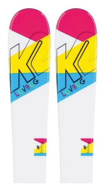 Лижі гірські дитячі (комплект) K2 LUV BUG 4.5+FDT JR 100см White/multicolor (10D0809.109.1+10D1019.109.1)
