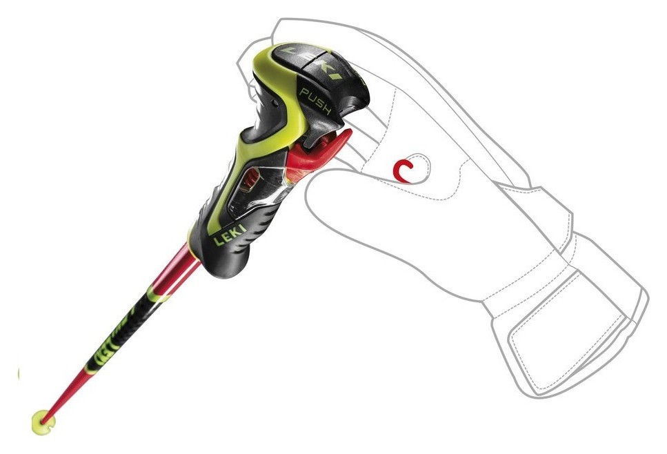 Палиці для гірських лыж Leki WORLDCUP RACING SL 115см Fluorescent red/black/neon yellow (65067481-WRH)