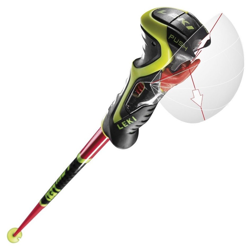 Палиці для гірських лыж Leki WORLDCUP RACING SL 115см Fluorescent red/black/neon yellow (65067481-WRH)
