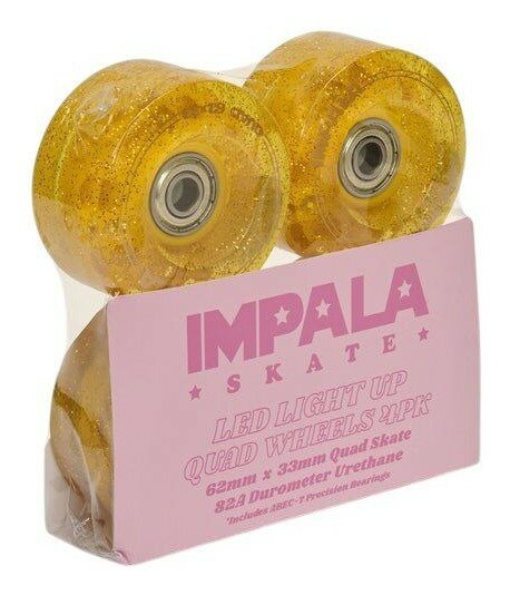 Impala колеса для роликов що світяться 4 Pack - Gold Light Up