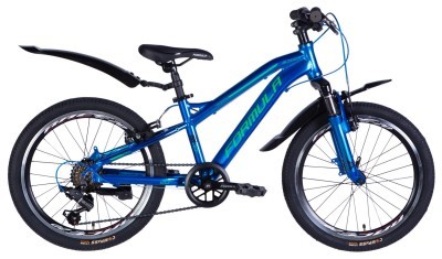 Велосипед уцінений AL 20" Formula BLACKWOOD Vbr FR рама-11" синій з зеленим 2026
