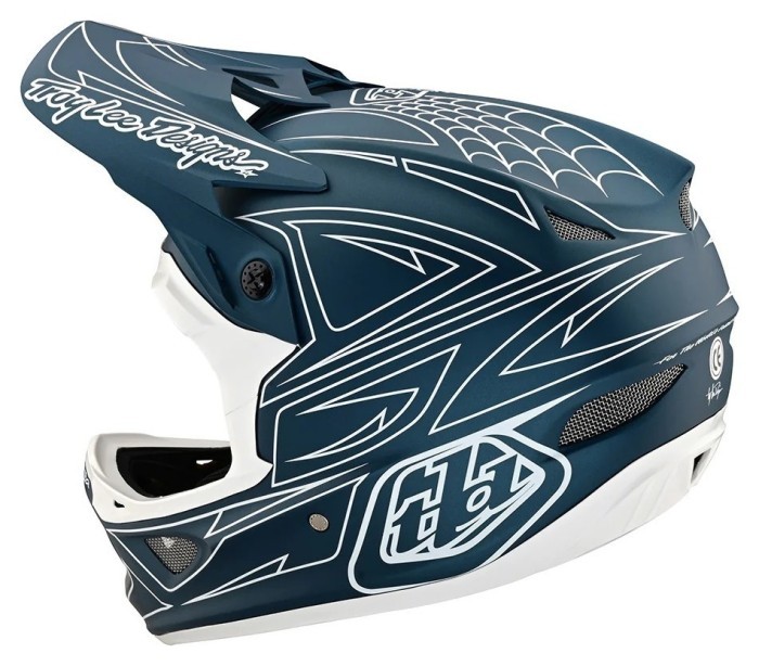 Вело шолом TLD D3 FIBERLITE HELMET SpiderStripe [Blue] XL