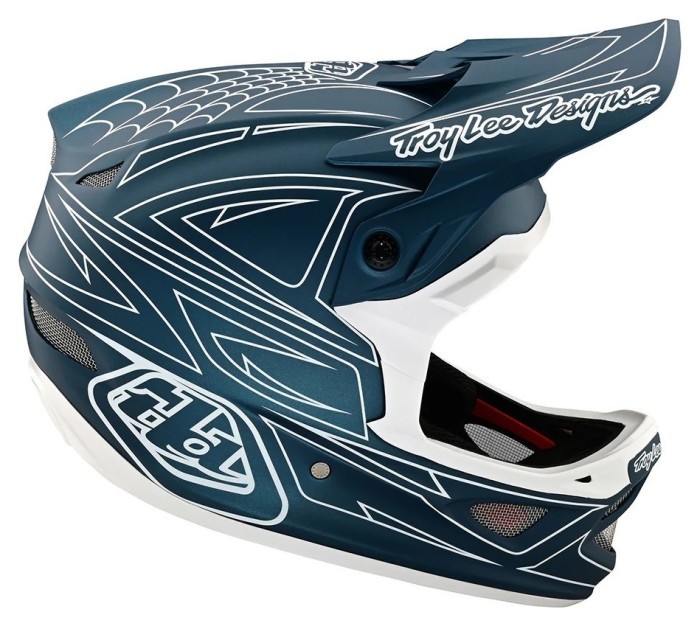 Вело шолом TLD D3 FIBERLITE HELMET SpiderStripe [Blue] XL