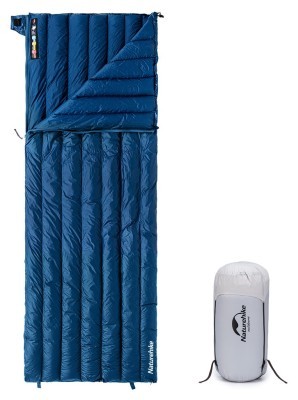 Спальний мішок з натуральним пухом Naturehike CWM295 CNK2300SD013, блакитний